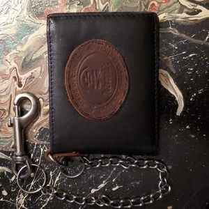 Kamik leather wallet with chain.